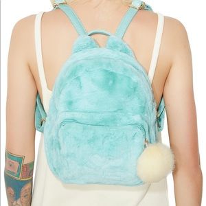 turquoise mini backpack